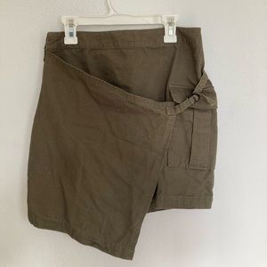 Army green urban outfitters mini skirt